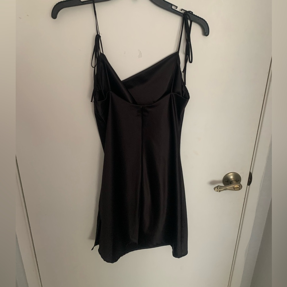 Black silk dress
